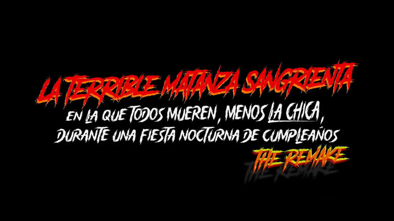 кадр из фильма La terrible matanza sangrienta en la que todos mueren menos la chica en una fiesta nocturna de cumpleaños. The remake