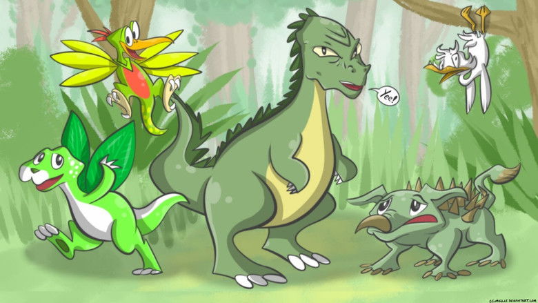 кадр из фильма Приключение в стране динозавров