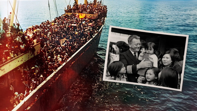 кадр из фильма Flugten over havet - Vietnamkrigens danske redningsaktion