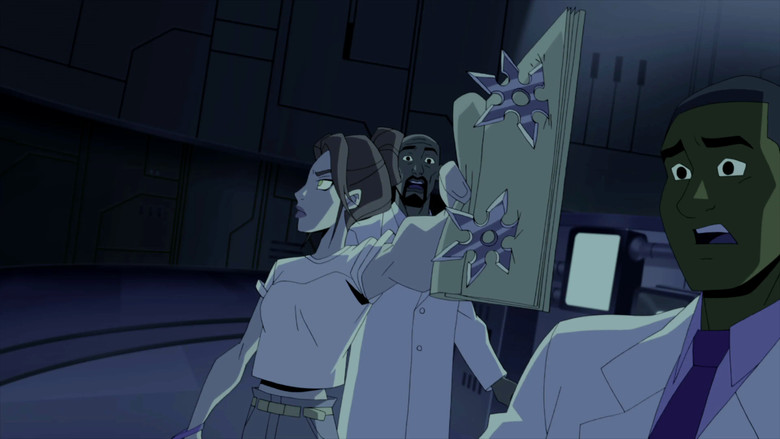 кадр из фильма Бэтмен против Черепашек-ниндзя