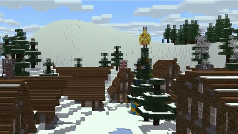 кадр из фильма Minecraft Animation: A Christmas Carol