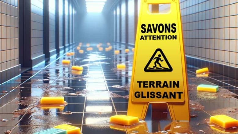 кадр из фильма Savons, attention terrain glissant