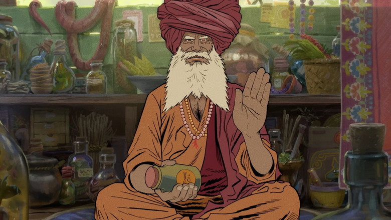 кадр из фильма Gorillaz Present: The Mountain, The Moon Cave and The Sad God