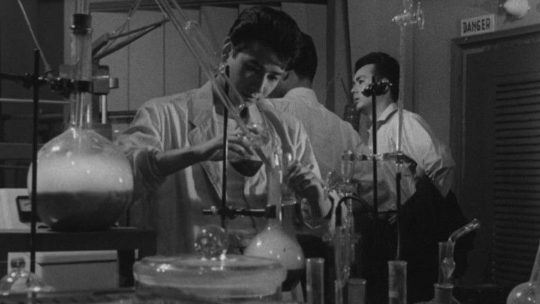 кадр из фильма 透明人間と蝿男