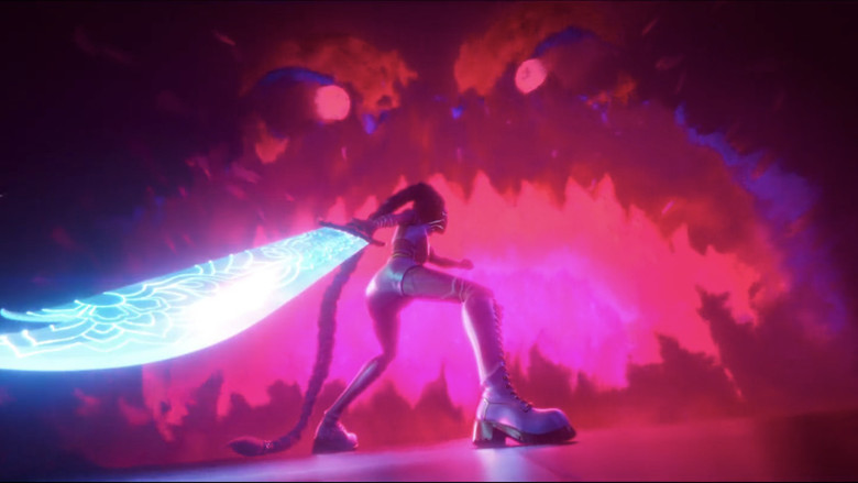 кадр из фильма Кейпоп-охотницы на демонов