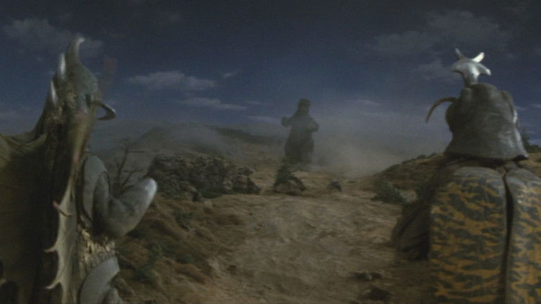 кадр из фильма Годзилла против Мегалона