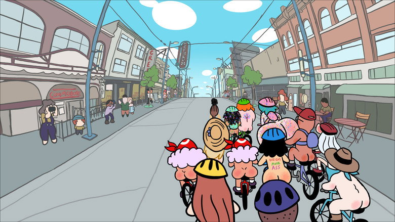кадр из фильма World Naked Bike Tour